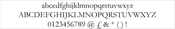 Sample of Garamond logo design font