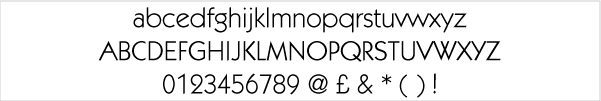 Sample of Kabel logo design font