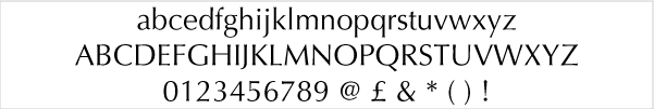 Sample of Optima logo design font