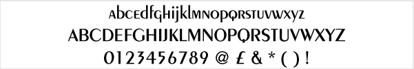 Sample of Peignot logo design font