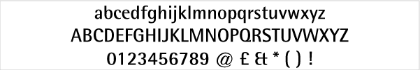 Sample of Rotis Semi Sans logo design font