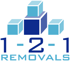 1-2-1 Removals Manchester company logo design