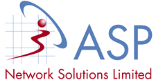 ASP Network Solutions Networking company logo design