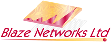 Blaze Networks Networking company logo design