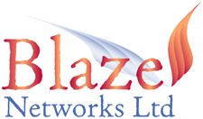 Blaze Networks Networking company logo design