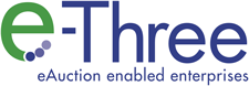 eThree Logo Design for a Auction Company based in London