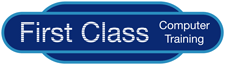 First Class Computer Training Training company logo design