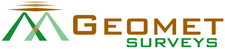 Geomet Surveys Northumberland company logo design