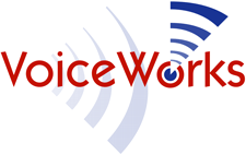Voiceworks Devon company logo design
