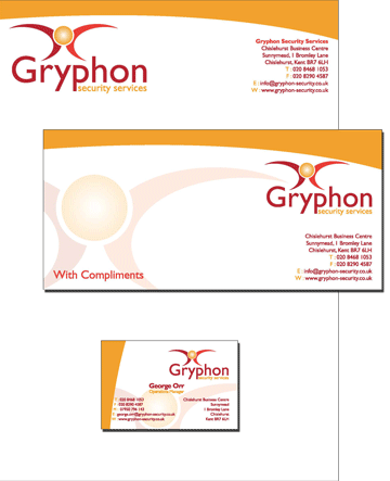 gryphon stationery set design
