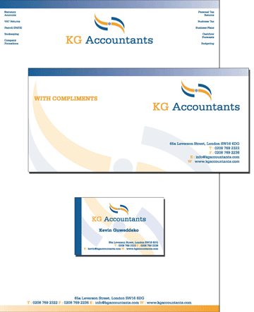 kgaccountants stationery set design