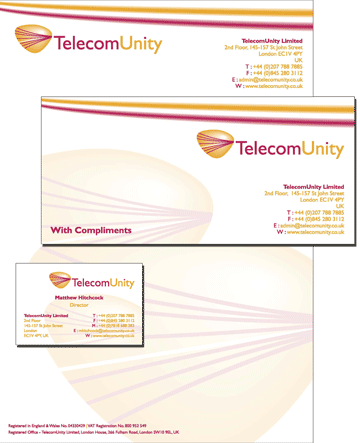 telecomunity stationery set design